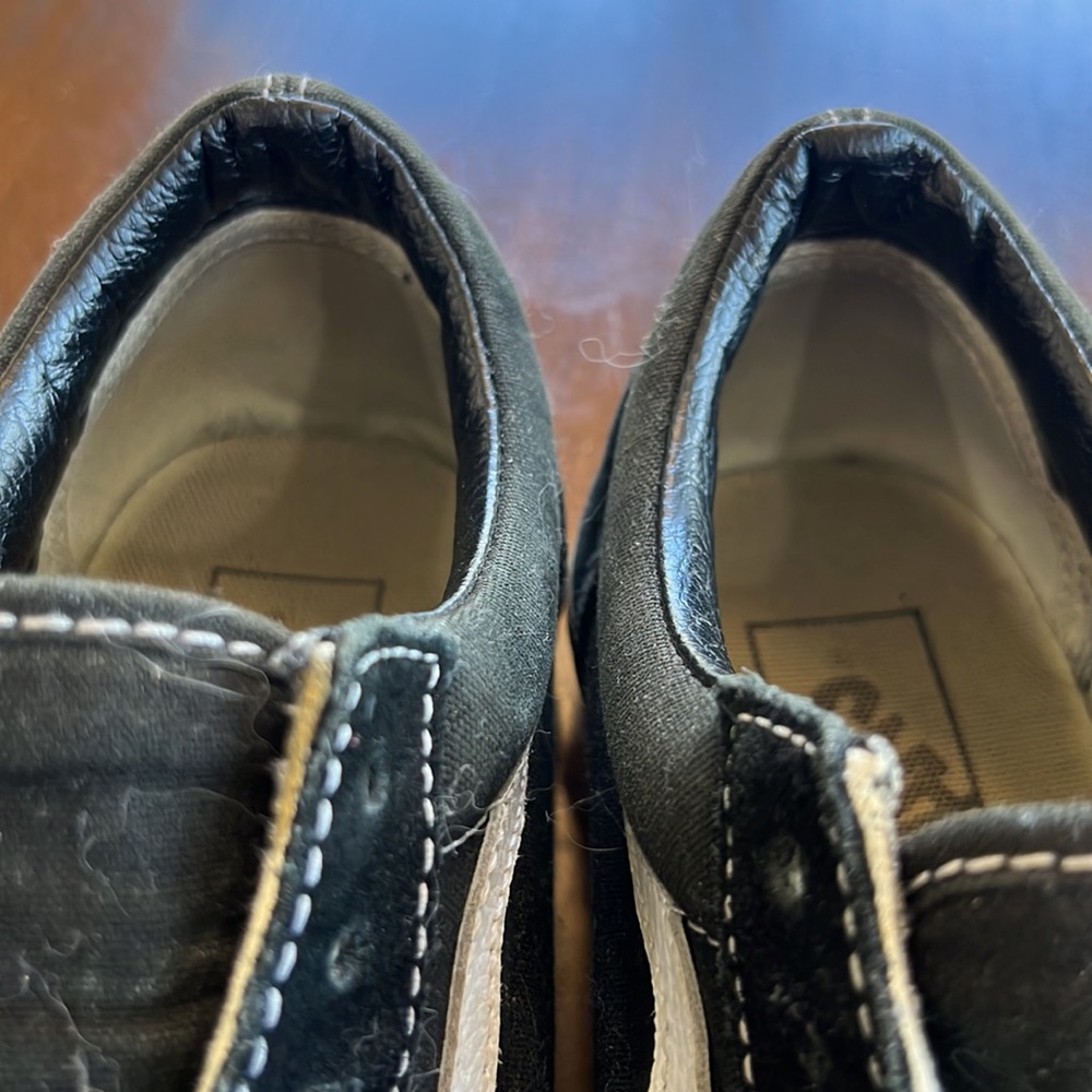 VANS old skool low men’s black white suede shoes - Picture 7 of 9